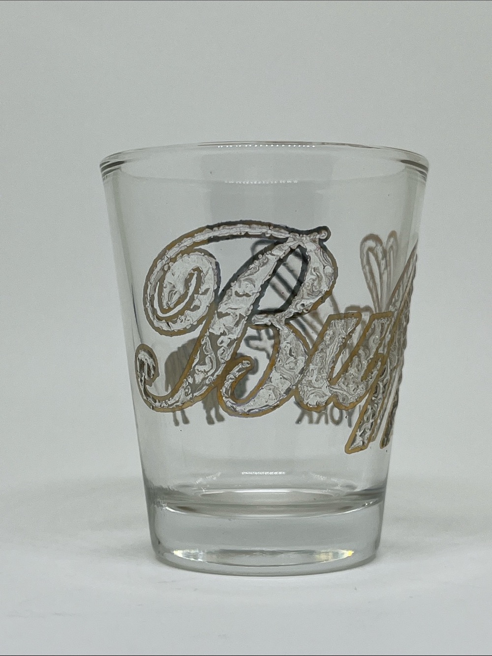 Buffalo Clear Shot Glass with Gold Script "New York" - Picture 2 of 6
